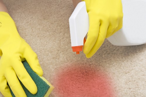 Professional office cleaners working in a Shepherdsbush workplace