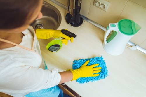Post renovation cleaning in a Shepherdsbush property with dust removal work