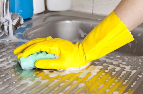 Shepherdsbush cleaner servicing a tidy office workspace